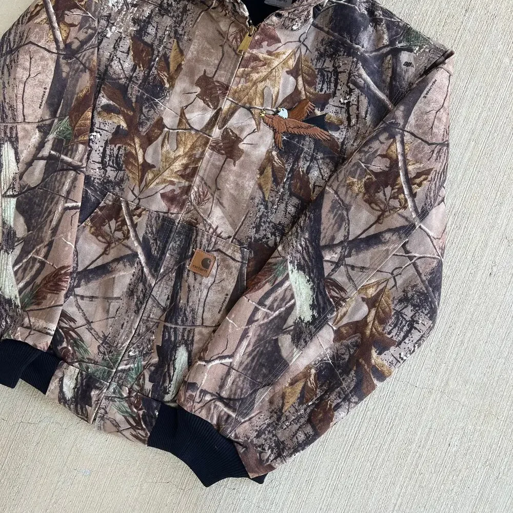 Carhartt camo active hooded work wear jacket